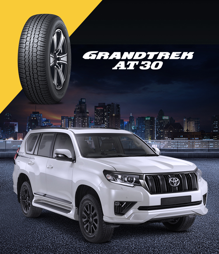 DUNLOP “GRANDTREK AT30” selected as Factory Standard Tires for Toyota Land Cruiser Prado in the Middle East
